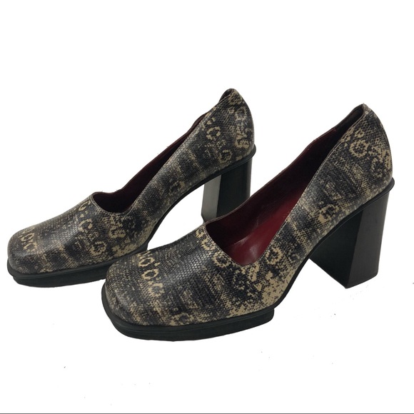 DONALD J PLINER Square Toe Chunky Heel Pumps - Picture 2 of 6